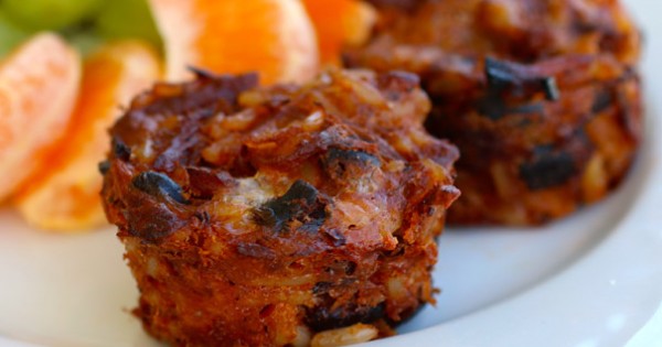 Cheesy BBQ Rice Bites