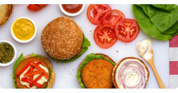 Cajun style breaded chicken burgers