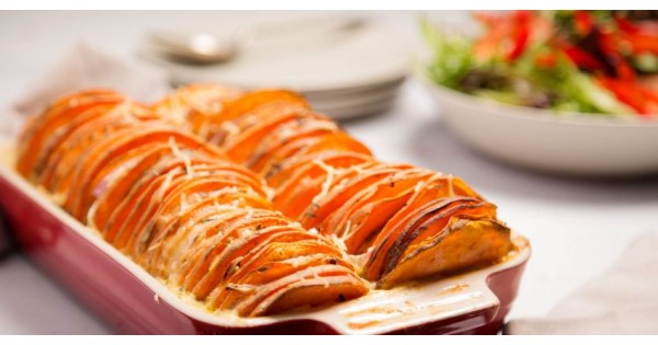 Sweet Potatoes Hasselback style
