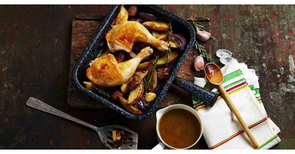 Roast Chicken Marylands with Chorizo