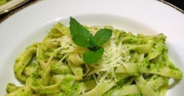 Minted Pea and Broccoli Fettuccine