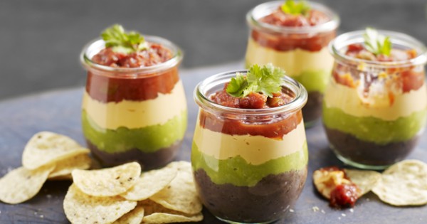 Layered Dip in a Cup