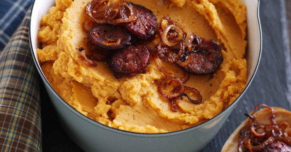 Purée with chorizo