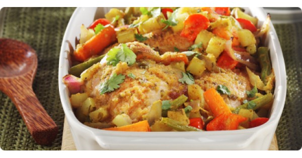 Mild Curry Chicken and Yellow Potatoes