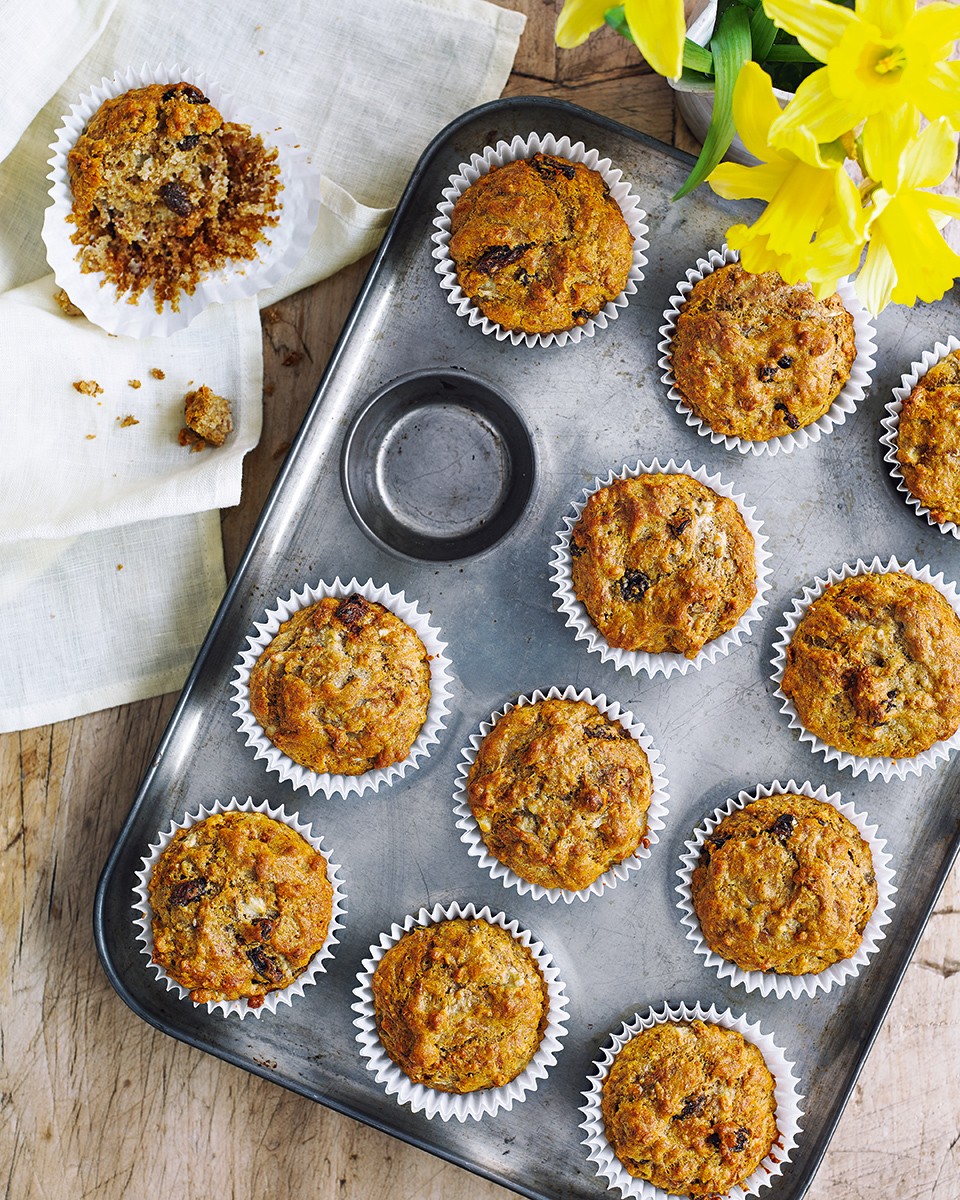 Banana, raisin and honey muffins-image