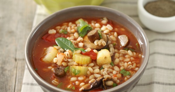 Tomato and Mushroom Barley Soup