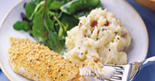 Crispy Herb Fish with Parmesan Potatoes