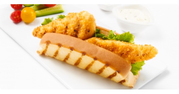 Chicken strip hot-dogs