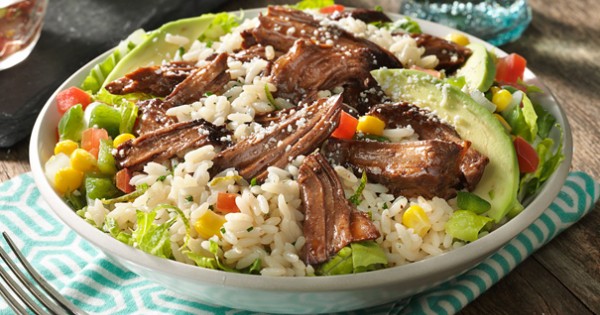 Beef Burrito Bowl with Cilantro Rice