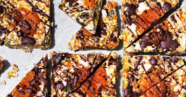 Apricot and ginger flapjacks