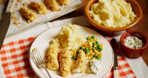 Crunchy fish fingers