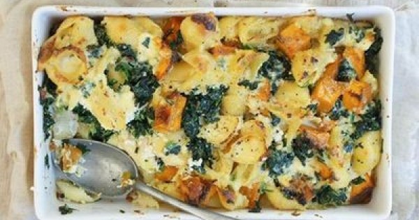 Pumpkin, Pasta and Spinach Bake