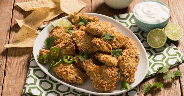 Crunchy Tortilla-Crusted Chicken Wings