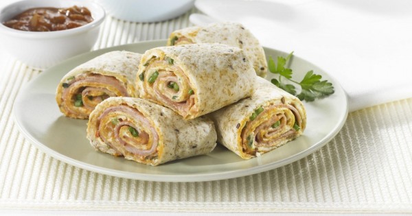 Baked Salsa Ham Roll-Ups