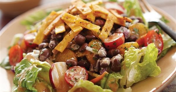 Black Bean Salad with Honey Peanut Dressing