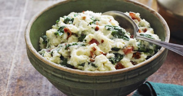 Bacon-Spinach Mashed Potatoes
