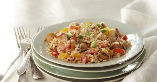 Grilled Chicken's Summer Vegetable Skillet