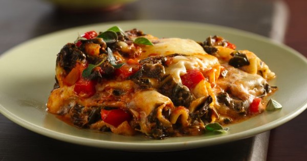 Slow-Cooker Red Pepper-Spinach Lasagna