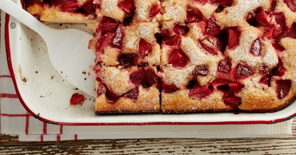 Strawberries and Cream Yogurt Cake