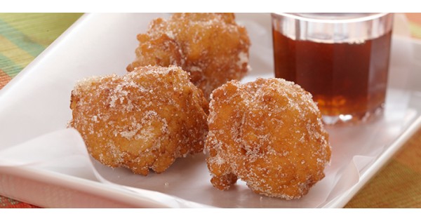 Apple Fritters with Spiced Syrup