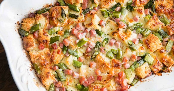 Ham and Asparagus Strata