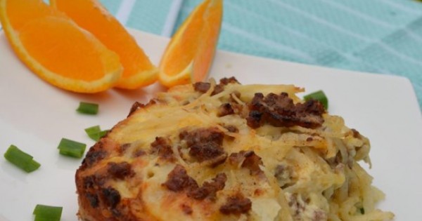 Sausage Hash Brown Breakfast Casserole