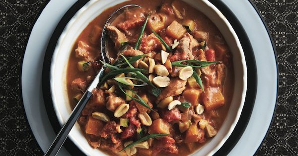 Nutty chicken and squash stew