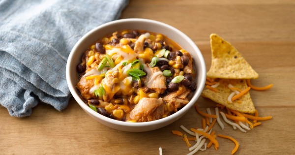 Slow Cooker Cheesy Chicken Enchilada Chili