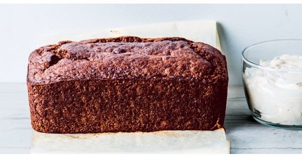 Buckwheat Banana Cake with Yogurt-Espresso Frosting