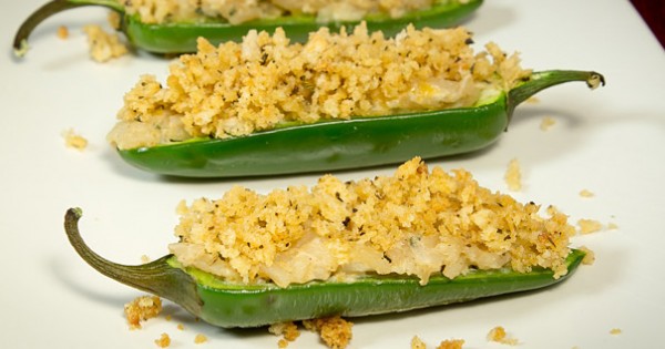 Cheesy Rice Stuffed Jalapeño Poppers