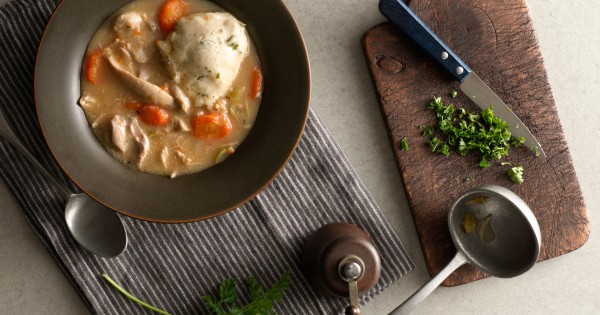 Slow-Cooker Creamy Chicken and Herbed Dumpling