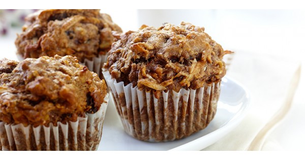 Apple Carrot Raisin Whole Wheat Muffins