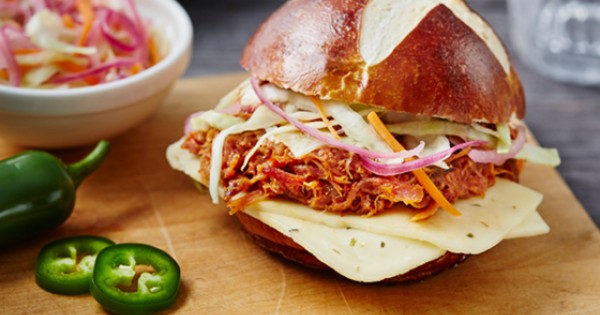 Pulled Pork and Jalape&ntilde;o Havarti Burger