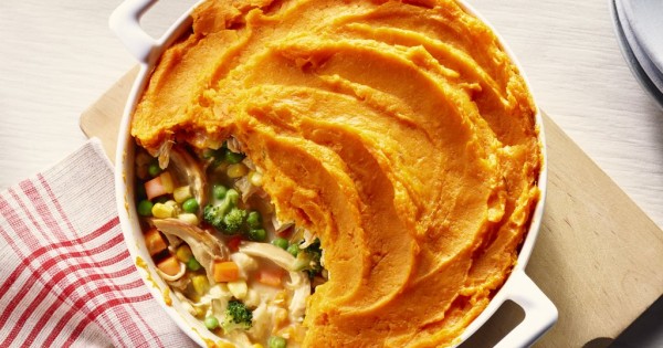 Quick Sweet Potato Chicken Pot Pie