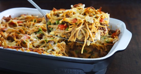 Beef and Spaghetti Bake