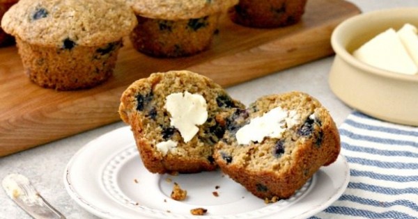 Whole Wheat Blueberry Muffins a Wholesome Snack