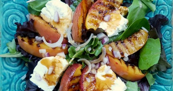 Grilled Nectarine Salad with Chipotle Molasses Dressing – a summer recipe contest winner