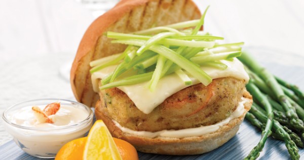 Crab and Mozzarella Burger