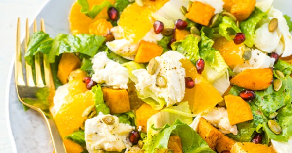 Sweet Potato, Clementine and Mozzarella Salad