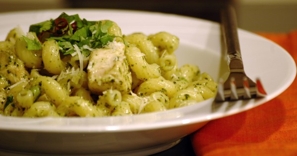 Spicy Pesto Chicken and Pasta