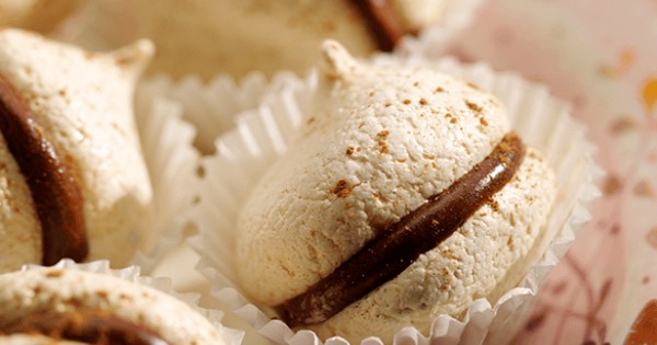 Ganache Filled Anise Meringues