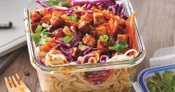 Homemade Vegetarian Noodles To Go