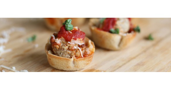 Asiago & Turkey Meatball Mini Cups