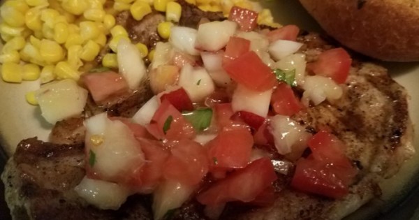 Grilled Pork Chops with Fresh Nectarine Salsa