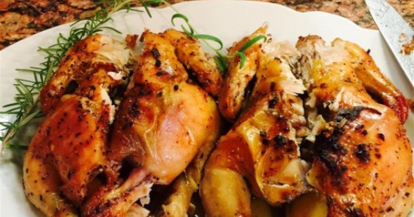 Cornish Game Hens with Garlic and Rosemary
