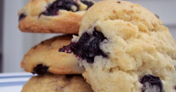 Blueberry Drop Cookies