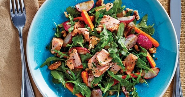 Warm Salmon & Roasted Vegetable Salad