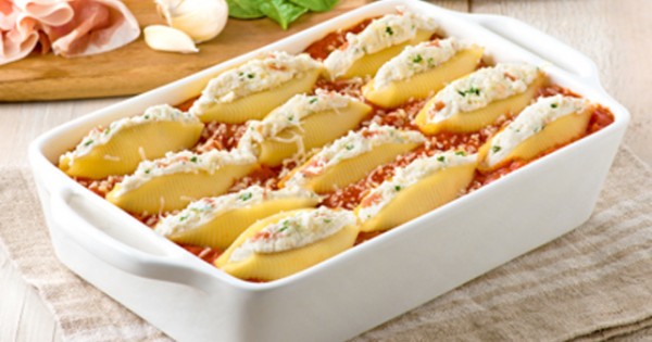 Four Cheese Alfredo-Stuffed Shells