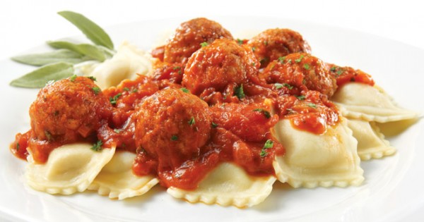 Parmesan veal meatball sauce with herbs