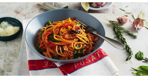 Tomato Chicken & Baby Spinach Spaghettini